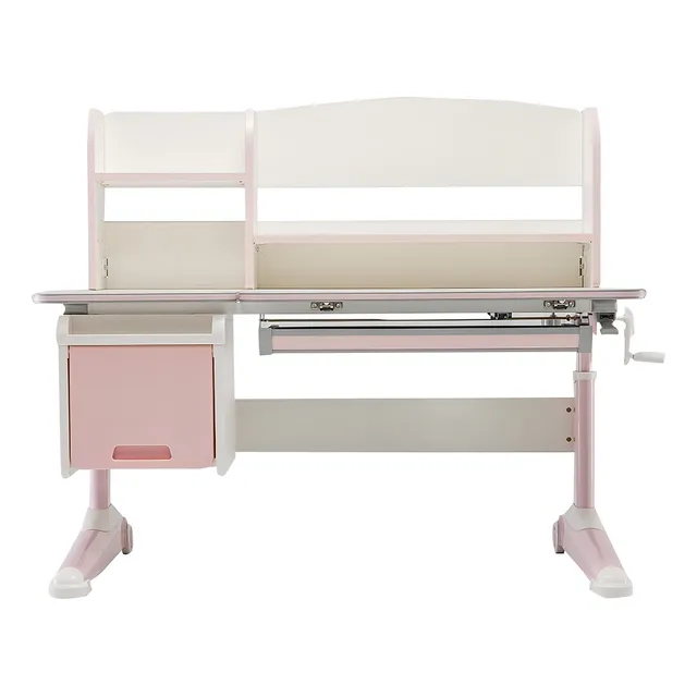 Escritorio De Estudio Para Niños Parma Kids Pink - Regulable Color Rosa Claro