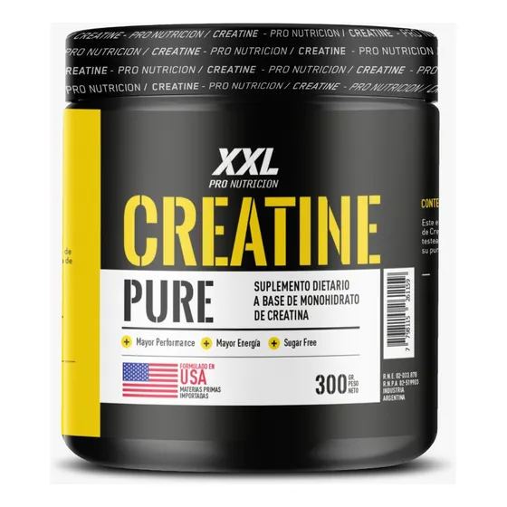 Creatina Pure Monohidrato 300 Gr Xxl Pro Nutrition Sin Sabor