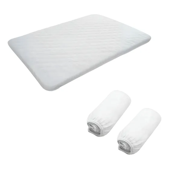 Lençol Avulso 50x80x3 Lora Maxi Cosi + Capa Impermermeavel Cor Branco