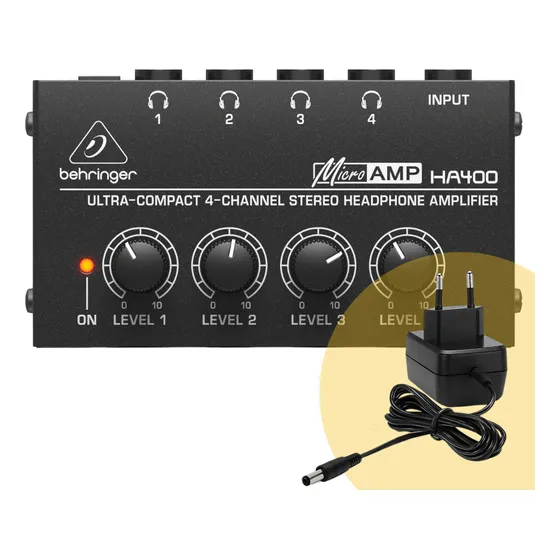 Amplificador De Fone Behringer Ha400 Fonte Bivolt - Original