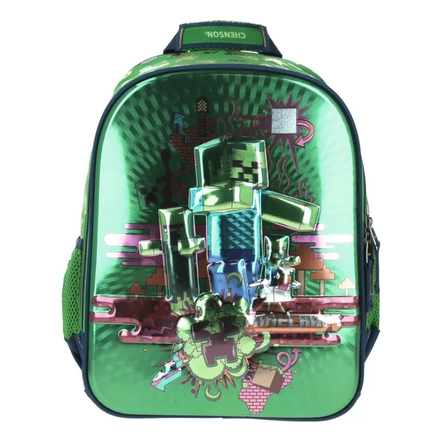 Mochila Chica Preescolar Kinder Chenson Minecraft Verde