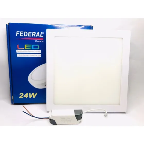 F60w Lampara Led Panel Superficial 24w Cuadrada