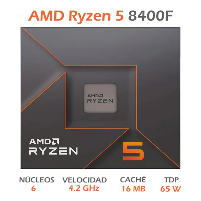 Procesador Amd Ryzen 5 8400f 4.2 Ghz Six Core Socket Am5