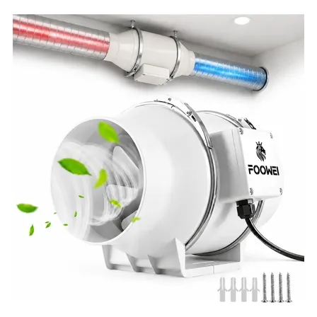 Exaustor Axial In-line 100mm Turbo Residencial Ventilador 220v Branco