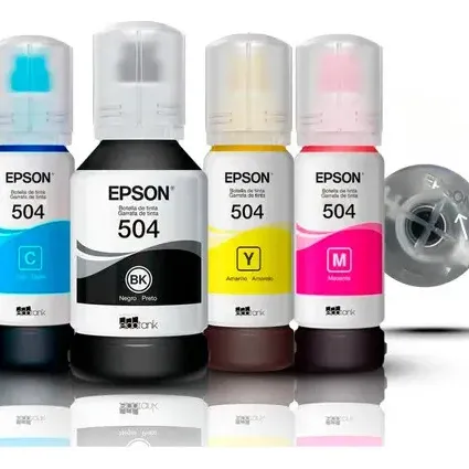 Kit 4 Tintas T504 Original L4150 L4160 L4260 L6270 L14150 Diversas