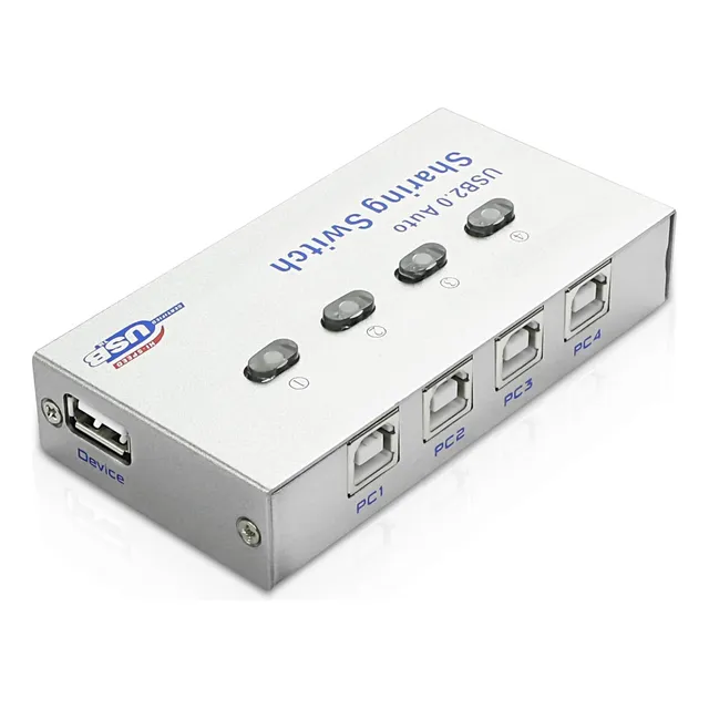 Selector De Interruptor De Uso Compartido Usb 2.0 4 En 1 Sal