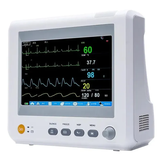 Monitor 6 Parametros Digital Icu 8 Spo2 Nibp Temp Bivolt