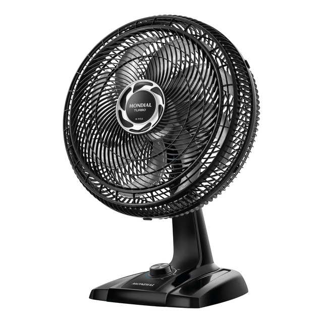 Ventilador De Mesa 40cm Turbo Mondial 140w Nvt-40-8p-b 40 Cm 60hz Preto 220v Prata Plástico 8 Ventilador De Mesa 40cm Turbo Mondial 140w Nvt-40-8p-b 40 Cm 60hz Preto 220v Prata Plástico 8