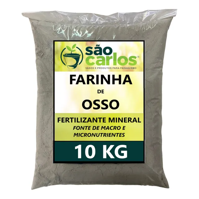 Farinha De Osso 10kg - Adubo P/ Plantas Hortas Frutas Flores