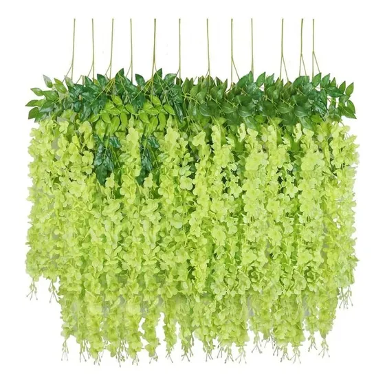 27pcs Wisteria Flores Artificial 1.1m Decoración Fiesta Boda