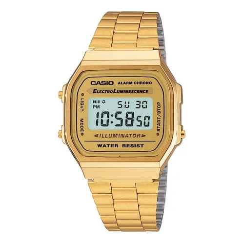 Relojes Retro Casio A168wg-9 Dorado Vintage Color Del Fondo Dorado Color De La Correa Dorado Color Del Bisel Dorado
