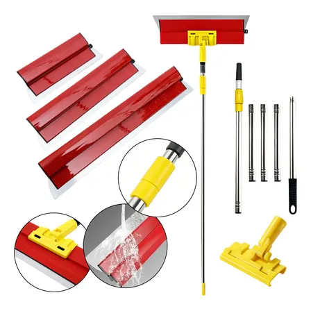 Kit 5 Desempenadeira 60/40/25cm Aço Inox Massa+suporte +cabo Vermelho/aço Inoxidável 304