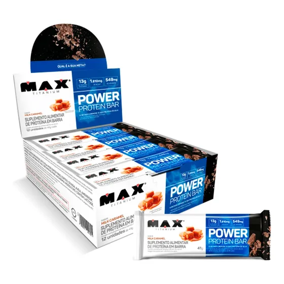 Barra De Whey Power Protein Bar Cx C/12 Unid - Max Titanium