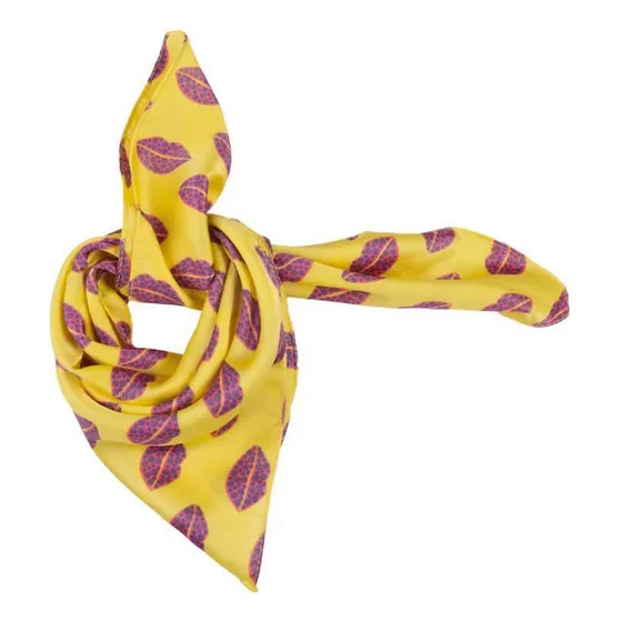 Lenço Feminino Acessorio Pescoço Bolsa Cabelo Moda Estampado Cor Amarelo
