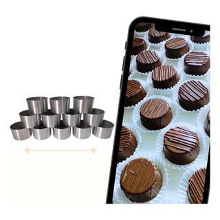 Kit 24 Forminhas Pão De Mel De Alumínio 6cm Boca 4cm Altura Kit 24 Forminhas Pão De Mel De Alumínio 6cm Boca 4cm Altura