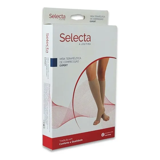 Meia Compressão 3/4 Expert 30-40mmhg Curta Helanca Selecta