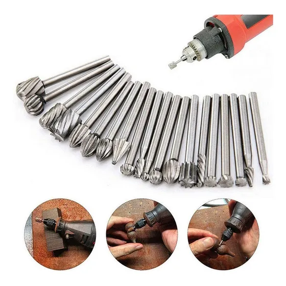 Kit De 20 Brocas De Carburo De Madera Para Dremel Mototool