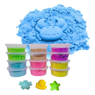 Set 12pcs Arena Mágica Moldeable 6 Colores Didáctico Niños Set 12pcs Arena Mágica Moldeable 6 Colores Didáctico Niños