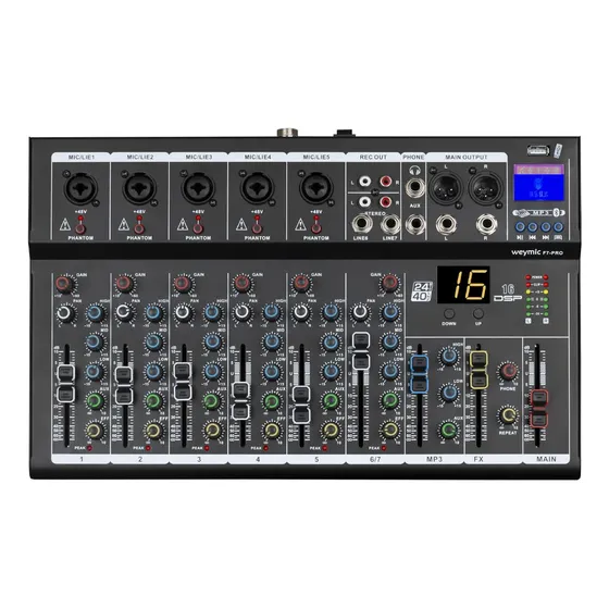Mezclador Profesional F7-pro 2 Bus 7 Canal Interfaz Audio Dj
