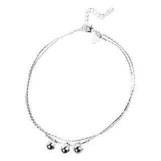Pulsera De Tobillo De Cadena Doble Plateada Plata Tobillo Pulsera De Tobillo De Cadena Doble Plateada Plata Tobillo