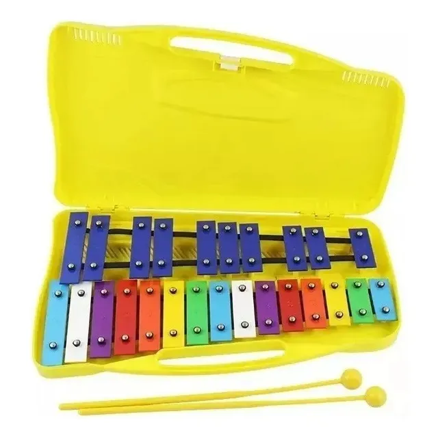 Metalofono 25 Notas Color Caja Amarilla