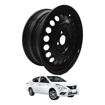 Rin De Acero Nissan Versa/v-drive 12-20 15 Pulgadas Color Negro