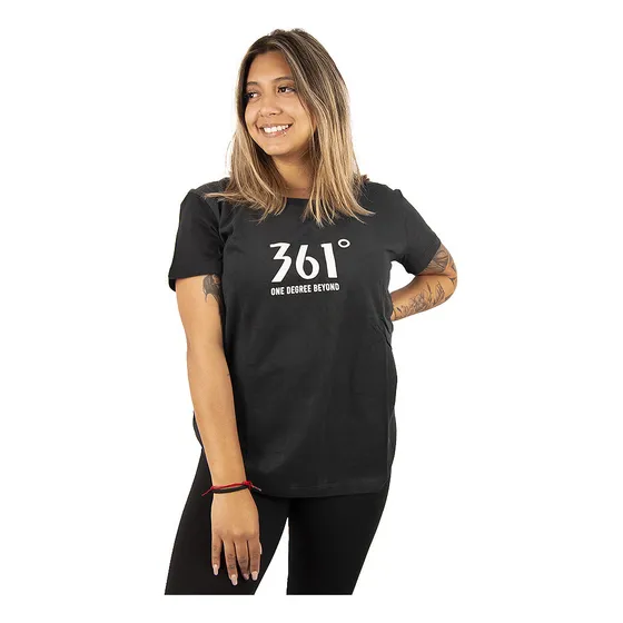 Remera 361 Jersey One Degree Negro Mujer