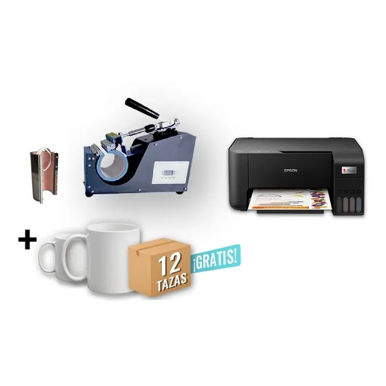 Máquina Sublimación Tazas 2 En 1 + Impresora L3210 Epson