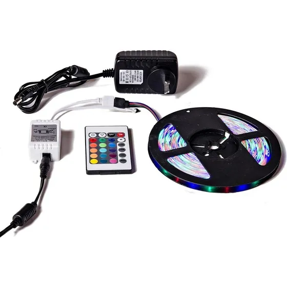 Rollo Tira Led Rgb Rollo 3528 5 Mts 12v C/ Control Remoto