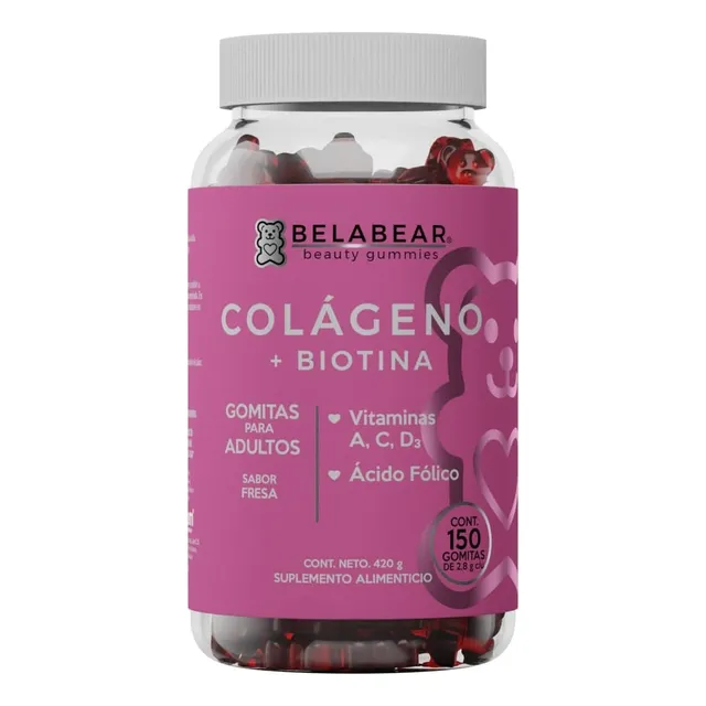 Solanum Belabear Colageno+biotina Con Vit.a,c 150gomitas Sfn Sabor Fresa
