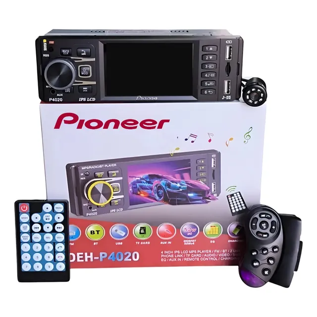 Reproductor Pantalla Pioneer Bluetooth 1 Din Camara Control