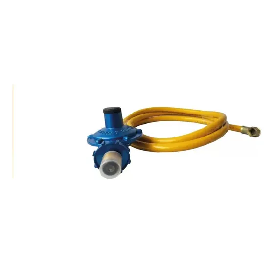 Regulador Gas Azul Propano Con Manguera Amarilla 3 Metros