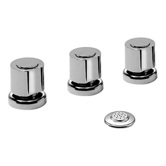 Grifería Bidet Piazza Optima 31204 Con Transferencia Cromado Color Gris