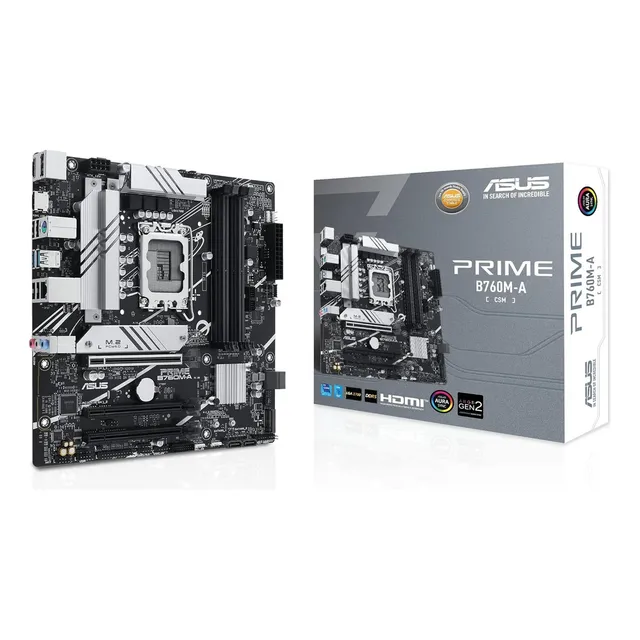 Placa base Asus Prime B760m-a Lga 1700 M.2 DDR5, color plateado