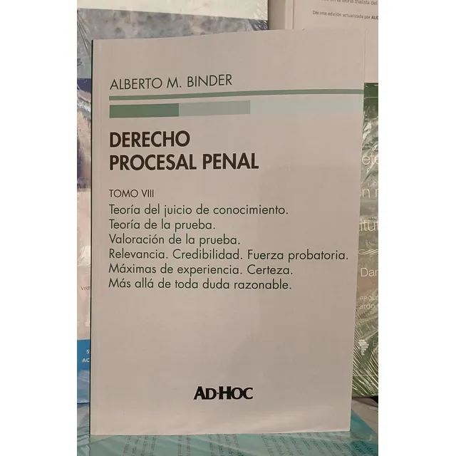 Derecho Procesal Penal Tomo Viii, De Alberto M. Binder. Editorial Ad Hoc, Tapa Blanda, Edición 1 En Español, 2025