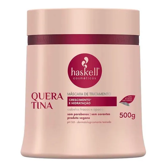 Máscara Haskell Queratina 500g Pós Química Termo Ativada