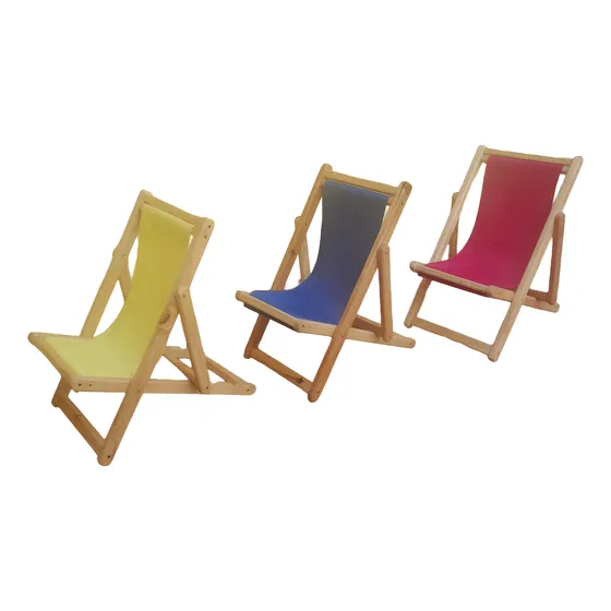 Silla Plegable Playera Para Niños Madera Pino