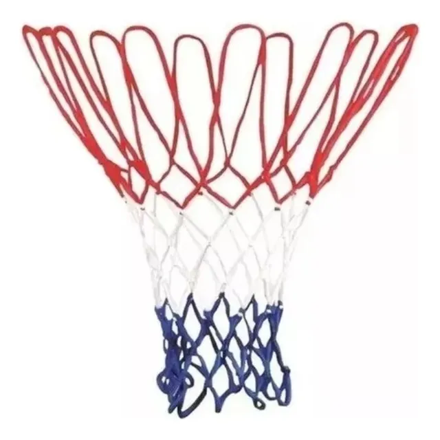 Malla Para Aro De Basquet Tri Color Rojo Azul Blanco Modelo1