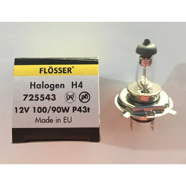 Foco H4  Vehiculo 12v   100/90 Flosser Aleman