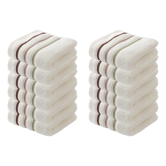 Juego De Toallas J De 12 Piezas, Suaves Y Absorbentes, Para