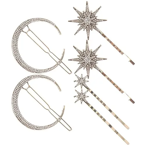 Beaupretty 6 Piezas Estrellas Y Clips De Pelo De Lq27h