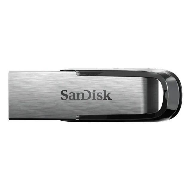 Pendrive SanDisk Ultra Flair 128GB 3.0 Lisa plateado y negro