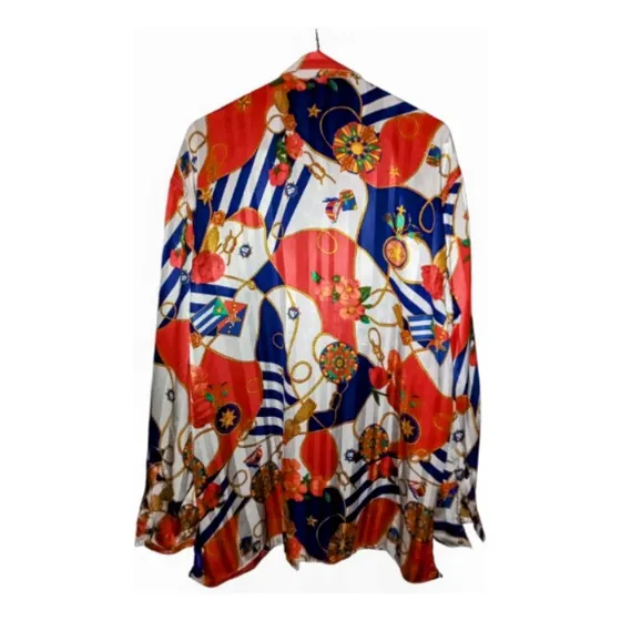 Camisa Para Dama Manga Larga/ Marca Gran Sasso/talla 18 Xl