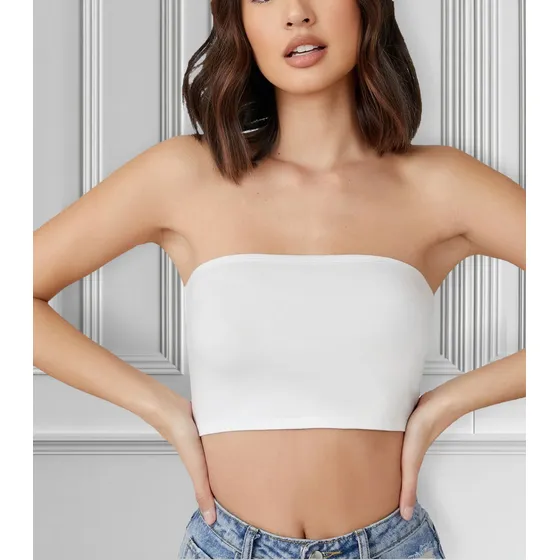Crop Top Basico Strapless