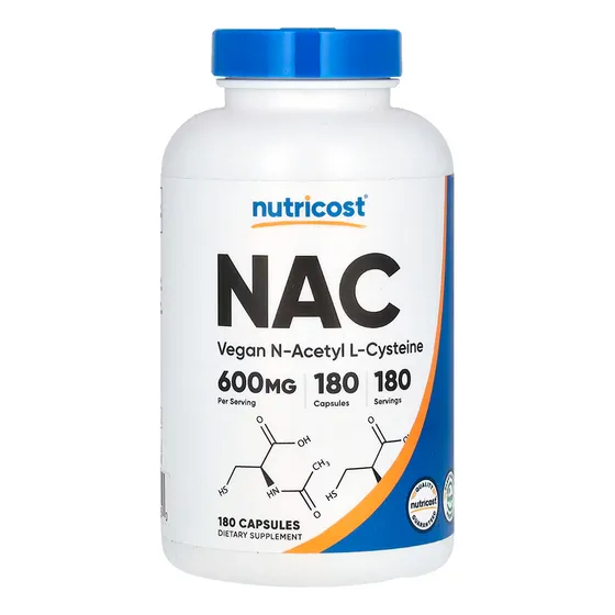 Nac 600mg N-acetyl L-cysteine Nutricost 180 Caps