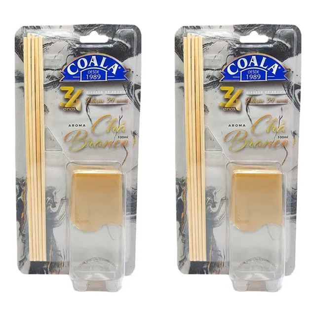 2 Difusor De Aromas Coala Chá Branco 100ml 2 Difusor De Aromas Coala Chá Branco 100ml