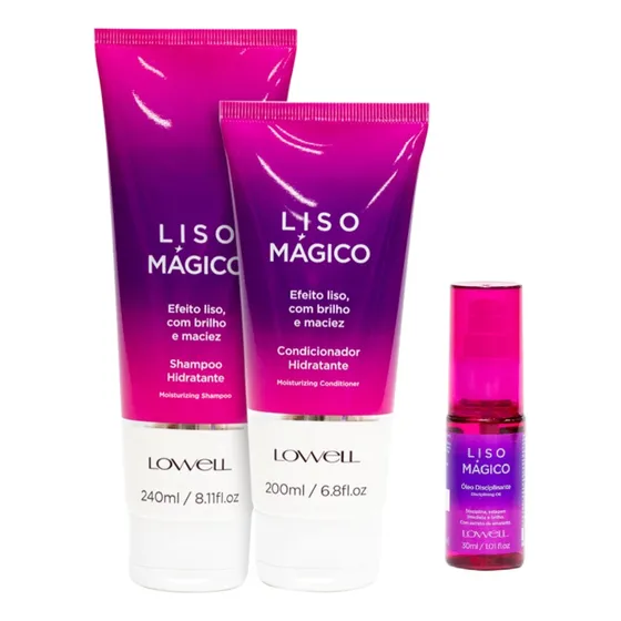 Liso Mágico Lowell Shampoo Condicionador  Óleo E Brinde!!!