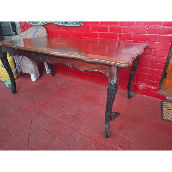 Mesa Comedor Madera Sólida 6 Personas Estilo Clasico