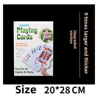 Juego De Cartas Azules Extra Grandes, Tamaño Gigante, Para B Juego De Cartas Azules Extra Grandes, Tamaño Gigante, Para B