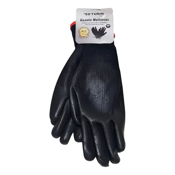 Guantes Nylon Poliuretano X12 Pares Seguridad Tallas 8 Y 9